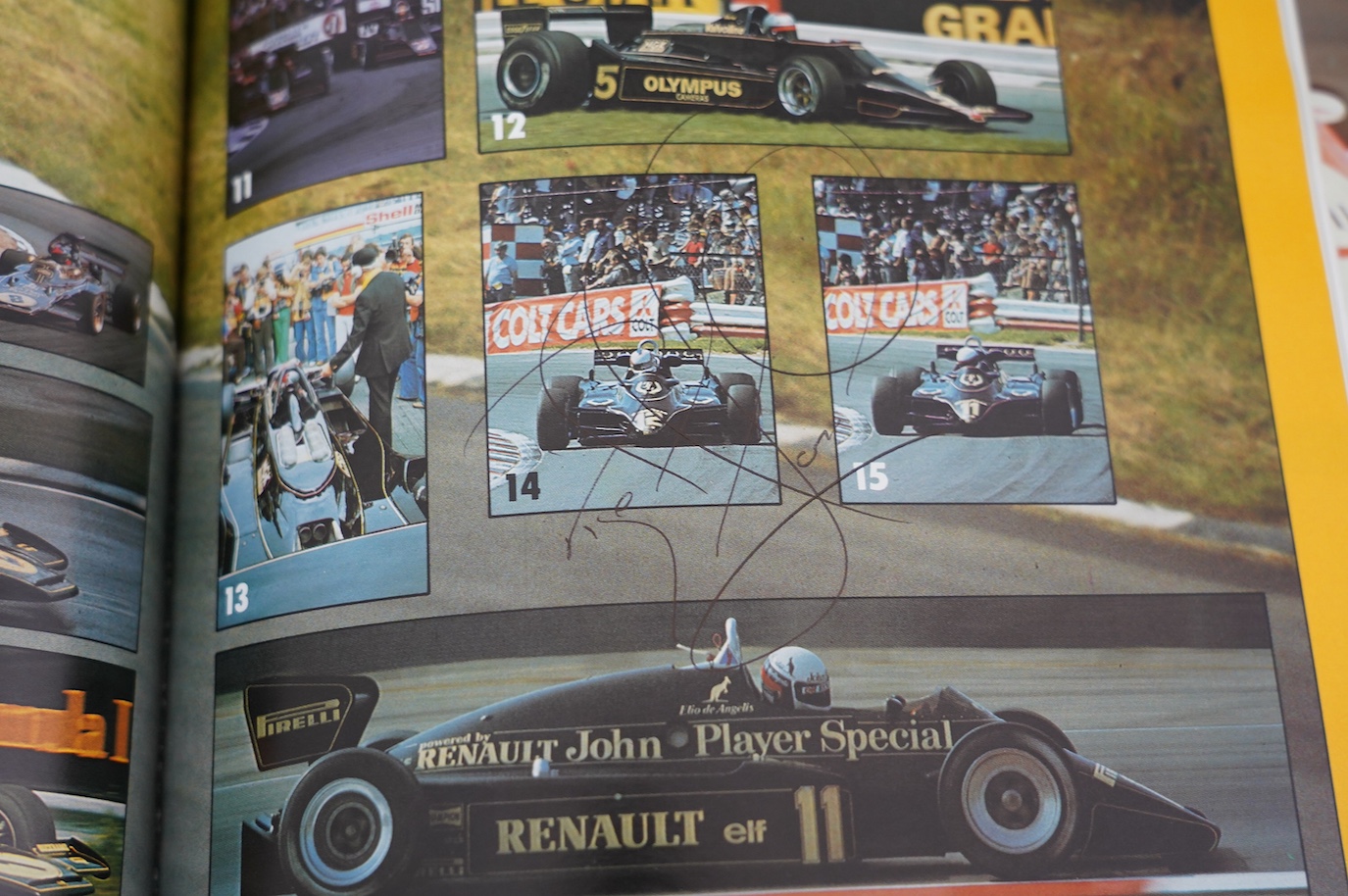 An archive of British Grand Prix memorabilia from Brands Hatch, including a collection of autographs, including Niki Lauda, John Watson, etc., all collected in a brands Hatch official program dated 1983 by the vendor who